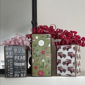 Festive Holiday Gift Box Set with Red Accents